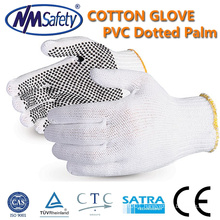 NMSAFETY pvc dotted glove cheap knitted cotton dotted gloves